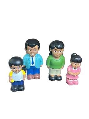 Lakeshore Learning Soft & Safe Squeezable Hispanic Family Figures Set of 4